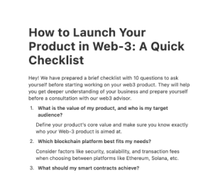 Checklist